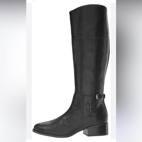 Tommy Hilfiger Womens Riding Boot Black Size 5 - Picture 1 of 8